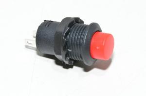 Latching pushbutton NO contacts 1,5A 250VAC red, plastic housing, M12x1mm thread *new*