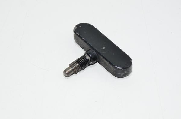 M10x1.5 15mm right-handed thread (RH) black thumb screw with 8mm ball head