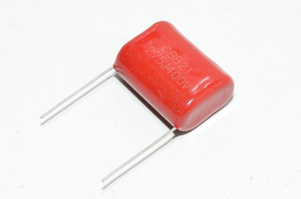 SR Passives MPP-2U7R27/400 CBB21 275J400V 2,7µF/400V 5% 29x13,3x21,4mm 27,5mm metallisoitu polypropeenikalvokondensaattori *uusi*