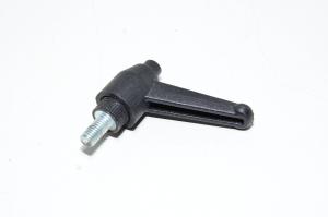 Pull to adjust black plastic handle 45mm steel M6 male thread RH