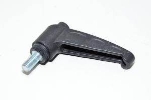 Peco Polymet P345650616 vetämällä säädettävä musta muovikahva 45mm teräs M8 uroskierre RH