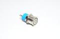 16mm metal switch, flat head, protruding, On/Off (SPDT), 220V green LED, power symbol, M16x1, 3A, 250VAC, IP65 *new*