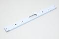 19" 1U 484x44,3x1mm white steel equipment rack mounted blanking plate with 1x 70x25mm oval hole