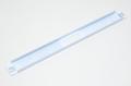 19" 1U 484x44,3x1mm white steel equipment rack mounted blanking plate with 1x 70x25mm oval hole