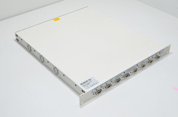 8x 12VDC 4,3A output, 100-240VAC 4-2A input Bluelec TB0545 Multi output PSU, 19" 1U rack mount, 16x protected outputs