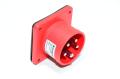 Malmbergs M615 2428658 IEC60309 panel mount red 6h 5pin 16A 3-phase male power connector *new*