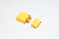 Amass XT90H-M3 yellow 2pin male power connector with housing, 500VDC, 40/90A *new*