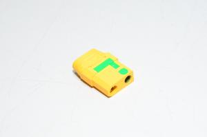 Amass XT90S-F3 keltainen 2pin naaras kipinöintiä estävä virtaliitin kuorella, 500VDC, 40/90A *uusi*