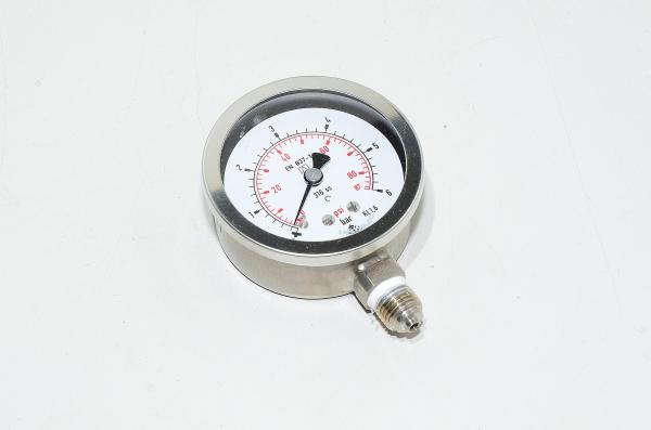 Wika 67mm painemittari EN 837-1 G1/4 liittimellä 0-6bar