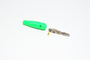 4mm vihreä uros banaaniplugi, suora, juotettava/ruuvattava, haaroitettava *uusi*
