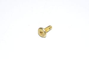 M6x1, 20mm, RH, messinkipinnoitettu teräs, kuusiokolokanta, huonekaluruuvi, 4.6