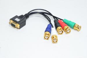 15pin female sub DE-15 VGA connector with 5x BNC male inputs adapter cable