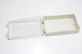 213x115x66mm electronic equipment enclosure, polycarbonate, beige, transparent lid with home made ventilation holes