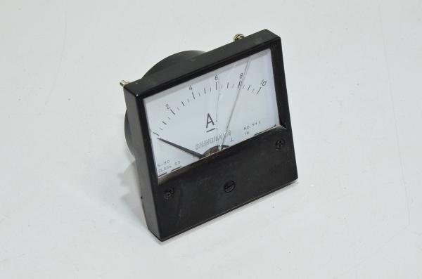 Shinohara analog DC ammeter S-80 class 2,5 *Screen glass broken*