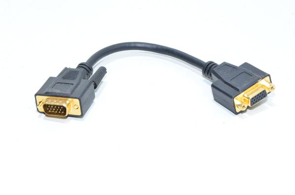 VGA extension cable DE-15F - DE-15M connectors 225mm