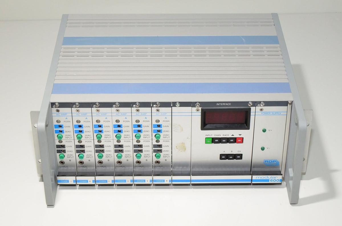 RDP Modular 603 housing + 6 x 621 LVDT Amplifiers + 650 Serial ...
