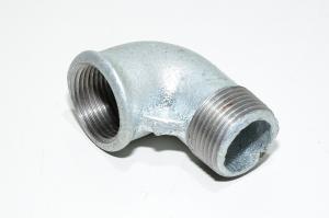Pipe fitting cast iron 90° elbow with 1" female thread - 1" male thread *new*