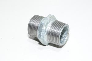 Pipe fitting cast iron straight extension with 1" male thread - 1" male thread