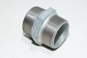 Pipe fitting cast iron straight extension with 1 1/2"  male thread - 1 1/2"  male thread