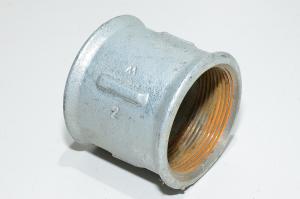 Pipe fitting cast iron straight extension  with 2" female thread - 2" female thread *new*