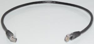 1x 0.5m Suojaamaton CAT5e verkkokaapeli musta (RJ45 - RJ45)