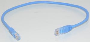 1x 0.5m Suojaamaton CAT5e verkkokaapeli sininen (RJ45 - RJ45)