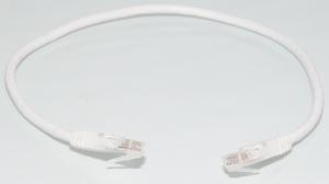 1x 0.5m Suojaamaton CAT5e verkkokaapeli valkoinen (RJ45 - RJ45)