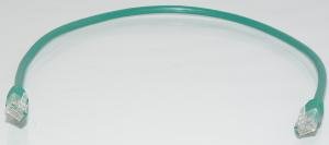 1x 0.5m Suojaamaton CAT5e verkkokaapeli vihreä (RJ45 - RJ45)