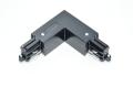 Nordic light NL power 047-204 light rail system angle connector / reversible, black, Eurostandard Plus *New*