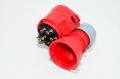 PCE 225 shark 32A-6 5p 200/346V–240/415VAC power connector IP44