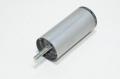 50x117mm gray steel furniture foot with black plastic plug and 30mm m8x1.25 threaded stud