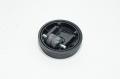 Black plastic recessed 360° castor with 11,5mm and 13,5mm clearence adjustment for 65mm hole