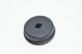 Black plastic recessed 360° castor with 11,5mm and 13,5mm clearence adjustment for 65mm hole