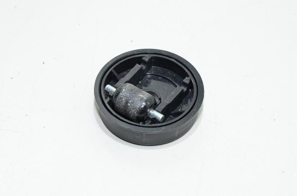 Black plastic recessed 360° castor with 11,5mm and 13,5mm clearence adjustment for 65mm hole