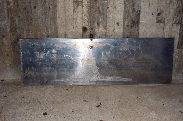 1800x570x40x3,6mm bent aluminium sheet