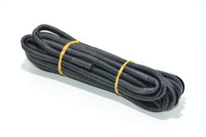 10/7mm split corrugated PP tube, black, 6m *new*