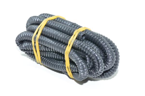 10/7mm split corrugated PP tube, black, 2m *new*