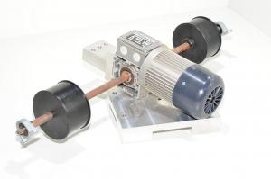 Mini Motor PC230M3T kierukkavaihdemoottori + akseli jossa on 2 rullaa