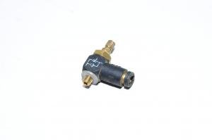 Legris oldschool M5x0.8 - 4mm flow controller elbow type meter-out speed controller with M5x0.8 threaded port and 4mm quick connector for tube