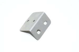 Stainless steel L-shaped mounting bracket 55x46x49mm with 2x 10mm, 2x 5.5mm holes